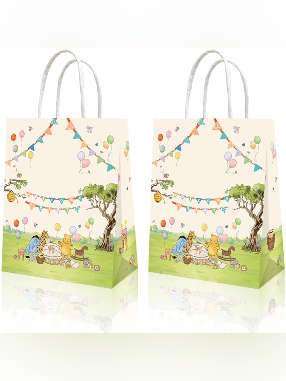 Winnie the Pooh Themed Birthday Party Gift Bags for Boys and Girls